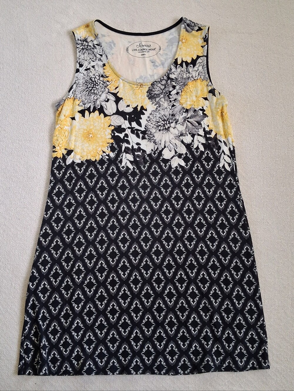 soma ♡ luxoriously soft sleep night dress botanical lounge boho chic extra small